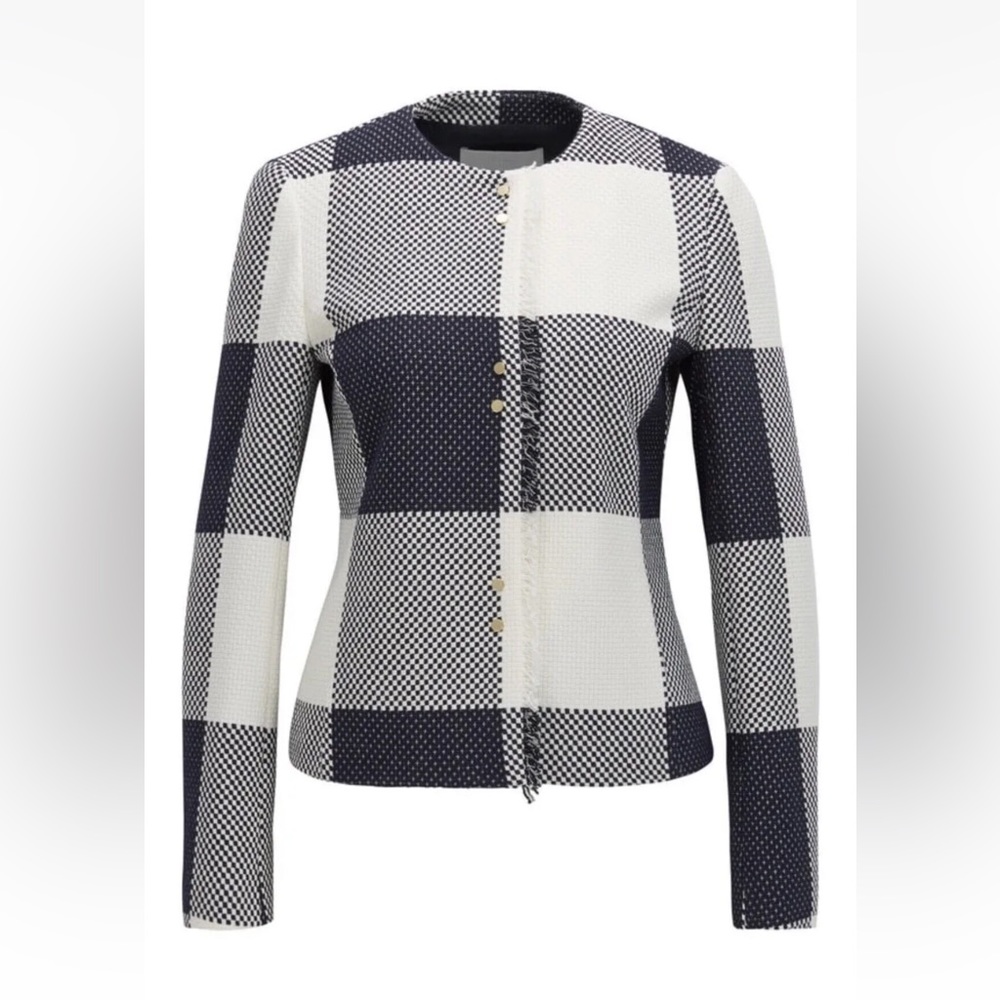 Boss Hugo Boss Karolie Checkered Blazer! Sz US 4!